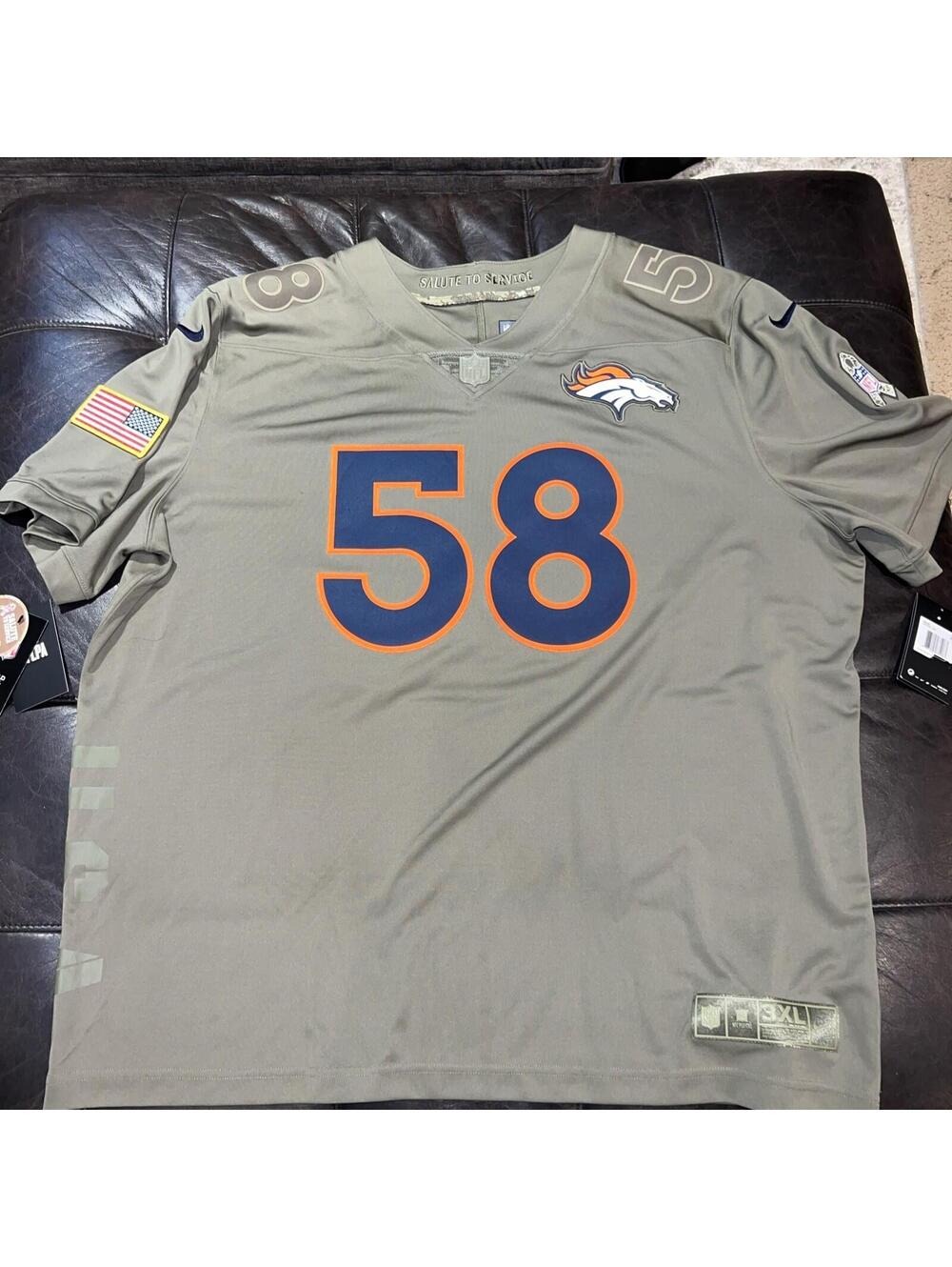 Von Miller Denver Broncos Salute To Service Nike Game Jersey XXXL NWT